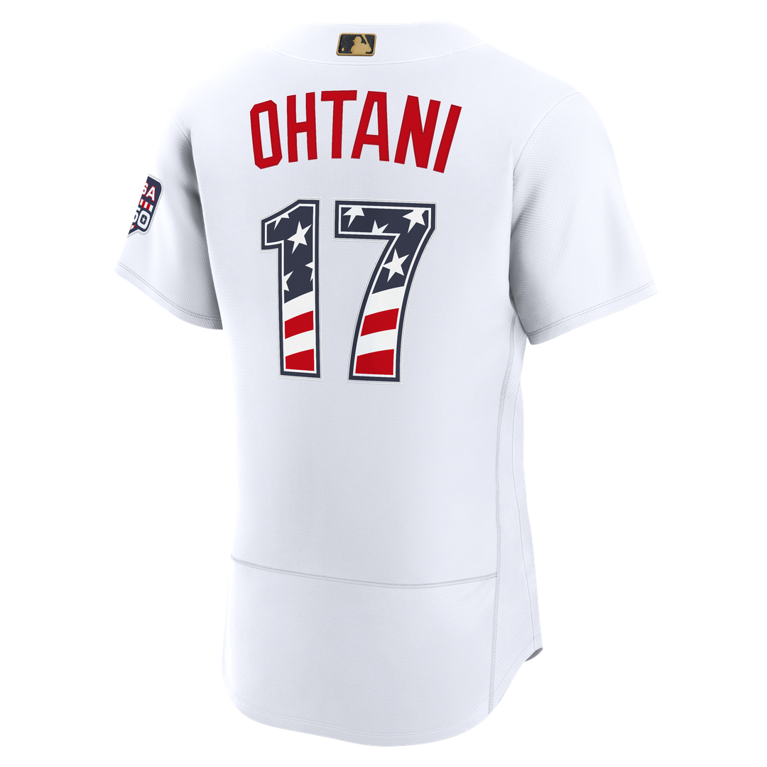 Los Angeles Dodgers Shohei Ohtani Nike USA 250 Fourth of July Home Authentic Jersey - White