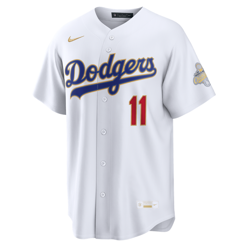 Los Angeles Dodgers Roki Sasaki Nike 2026 Gold Collection Kanji Stadium Jersey - White