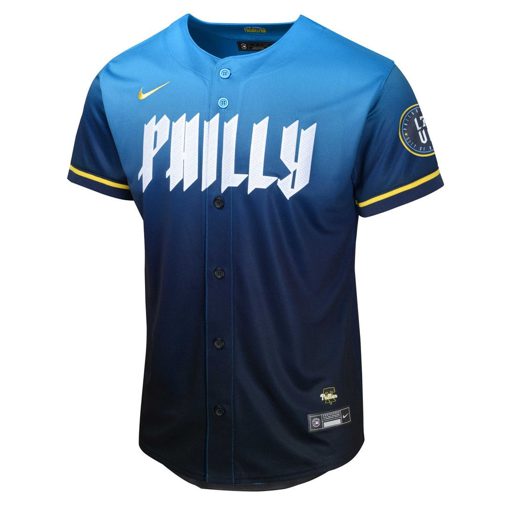 Philadelphia Phillies Zack Wheeler Nike Youth 2024 City Connect Limited Player Jersey - Blue