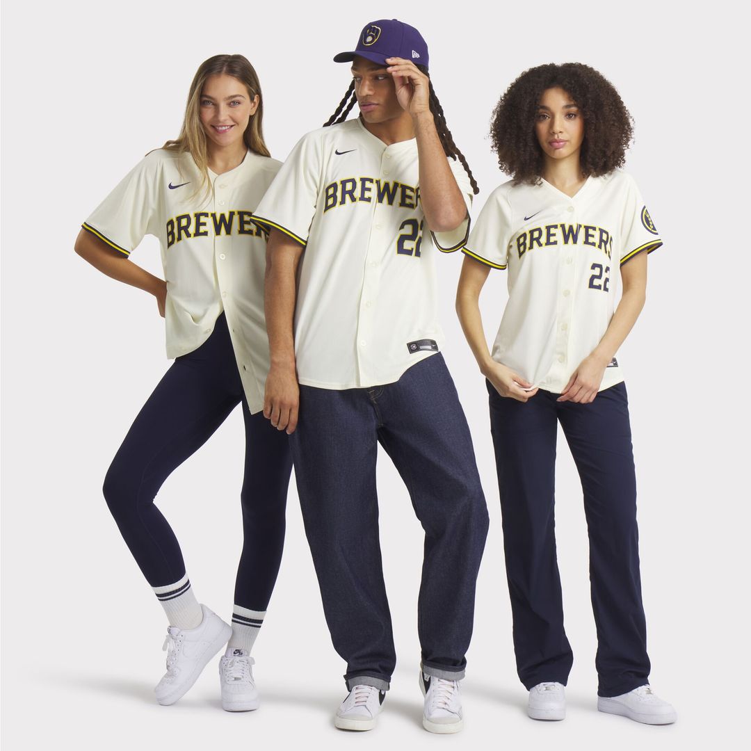 Milwaukee Brewers Christian Yelich Nike Home Limited Player Jersey - Cream