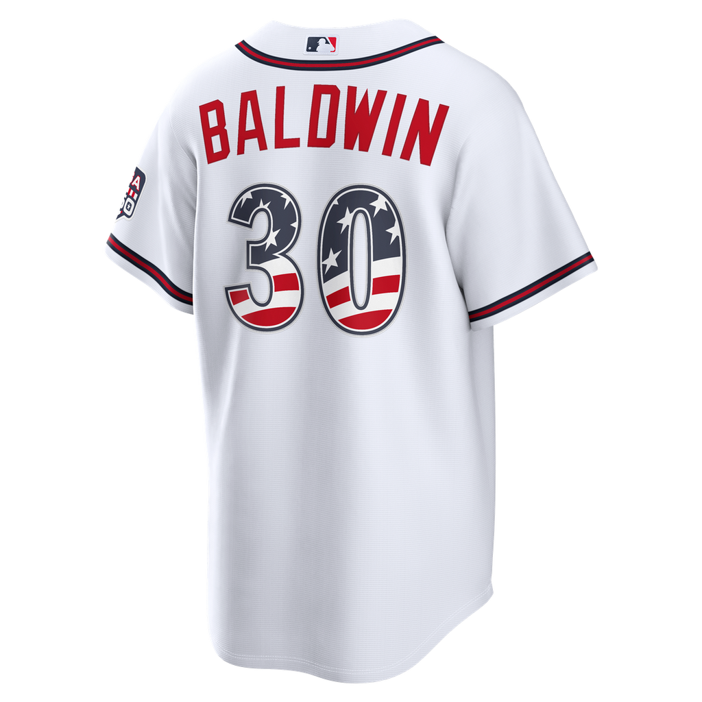 Atlanta Braves Drake Baldwin Nike USA 250 Fourth of July Home Stadium Jersey - White
