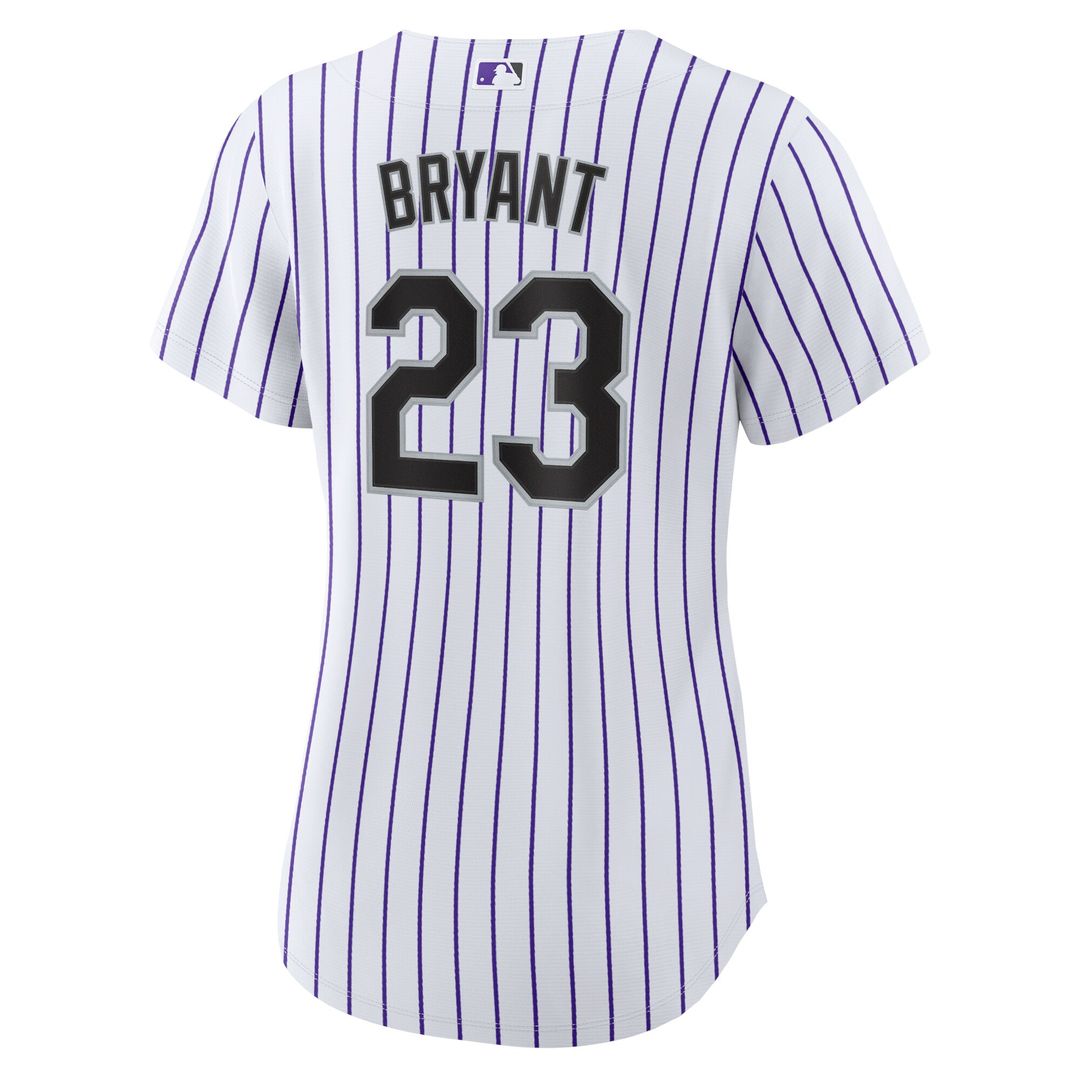 Colorado Rockies Kris Bryant Nike Women's Replica Player Jersey - White/Purple
