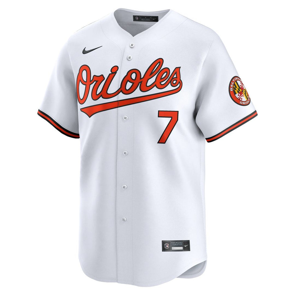 Baltimore Orioles Jackson Holliday Nike Home Limited Player Jersey - White