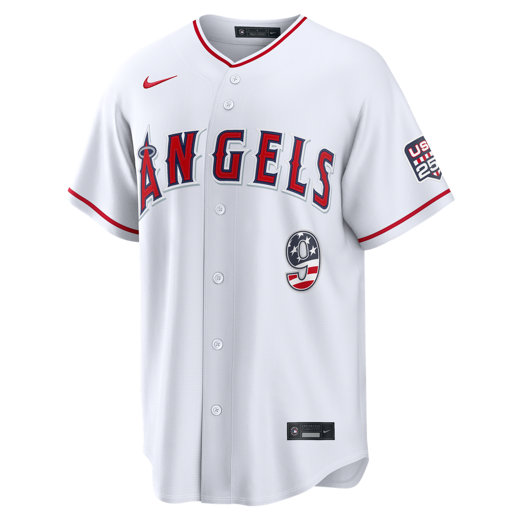 Los Angeles Angels Zach Neto Nike USA 250 Fourth of July Stadium Jersey - White