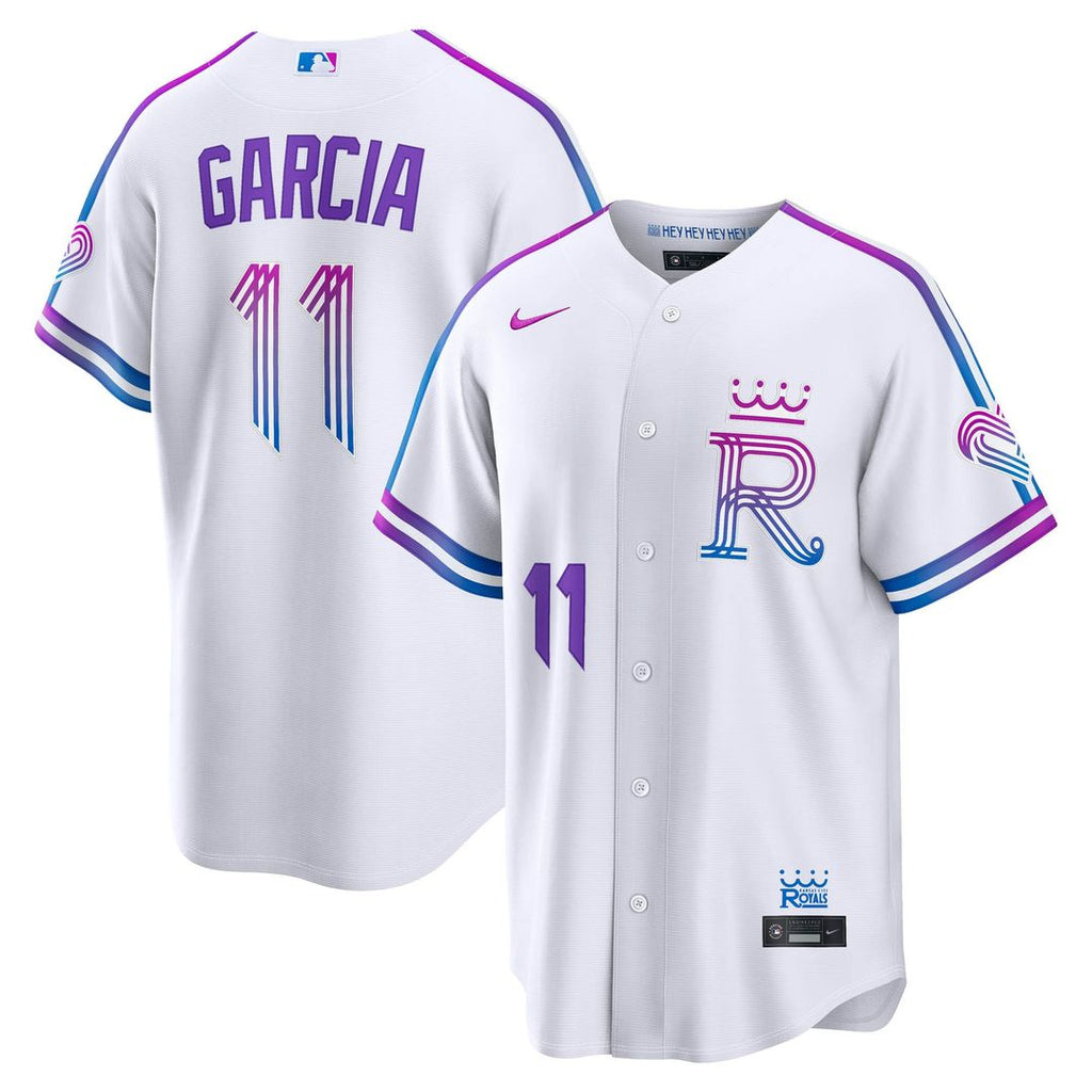Kansas City Royals Maikel Garcia Nike 2026 City Connect Stadium Jersey - White