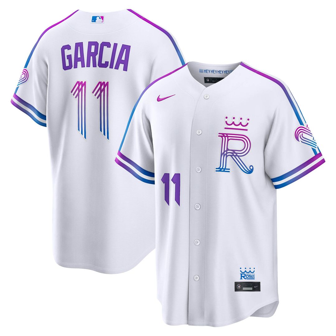 Kansas City Royals Maikel Garcia Nike 2026 City Connect Stadium Jersey - White