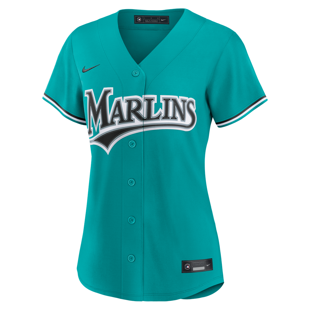 Miami Marlins Nike Women's Alternate Replica Jersey - Teal