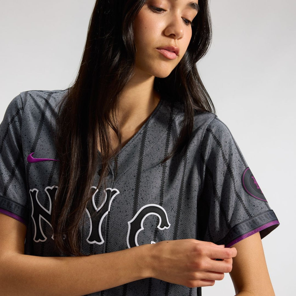 New York Mets Nike Women's City Connect Limited Jersey - Gray