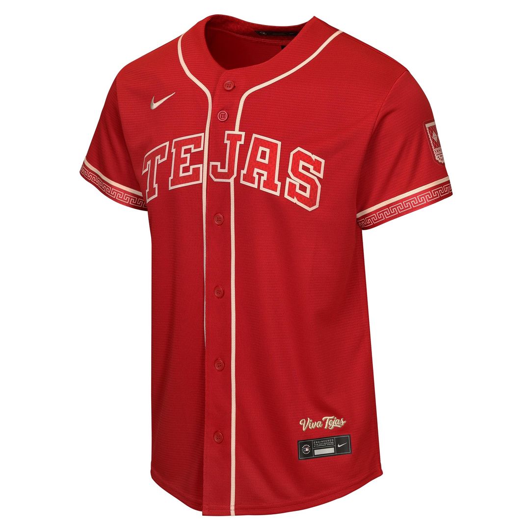 Texas Rangers Jacob deGrom Nike Youth 2026 City Connect Stadium Jersey - Red