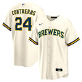 Milwaukee Brewers William Contreras Nike Home Replica Jersey - Cream