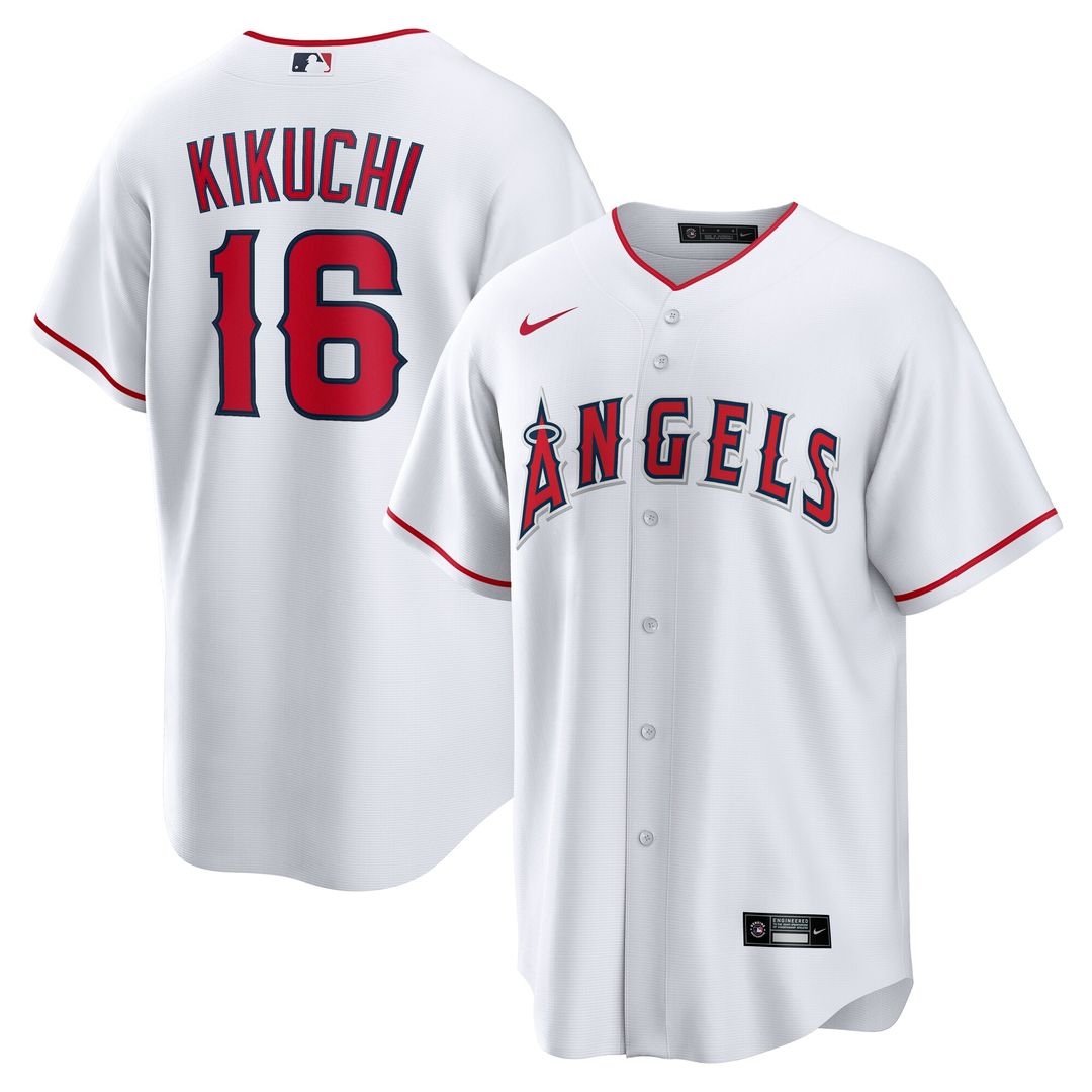 Los Angeles Angels Yusei Kikuchi Nike Home Replica Jersey - White