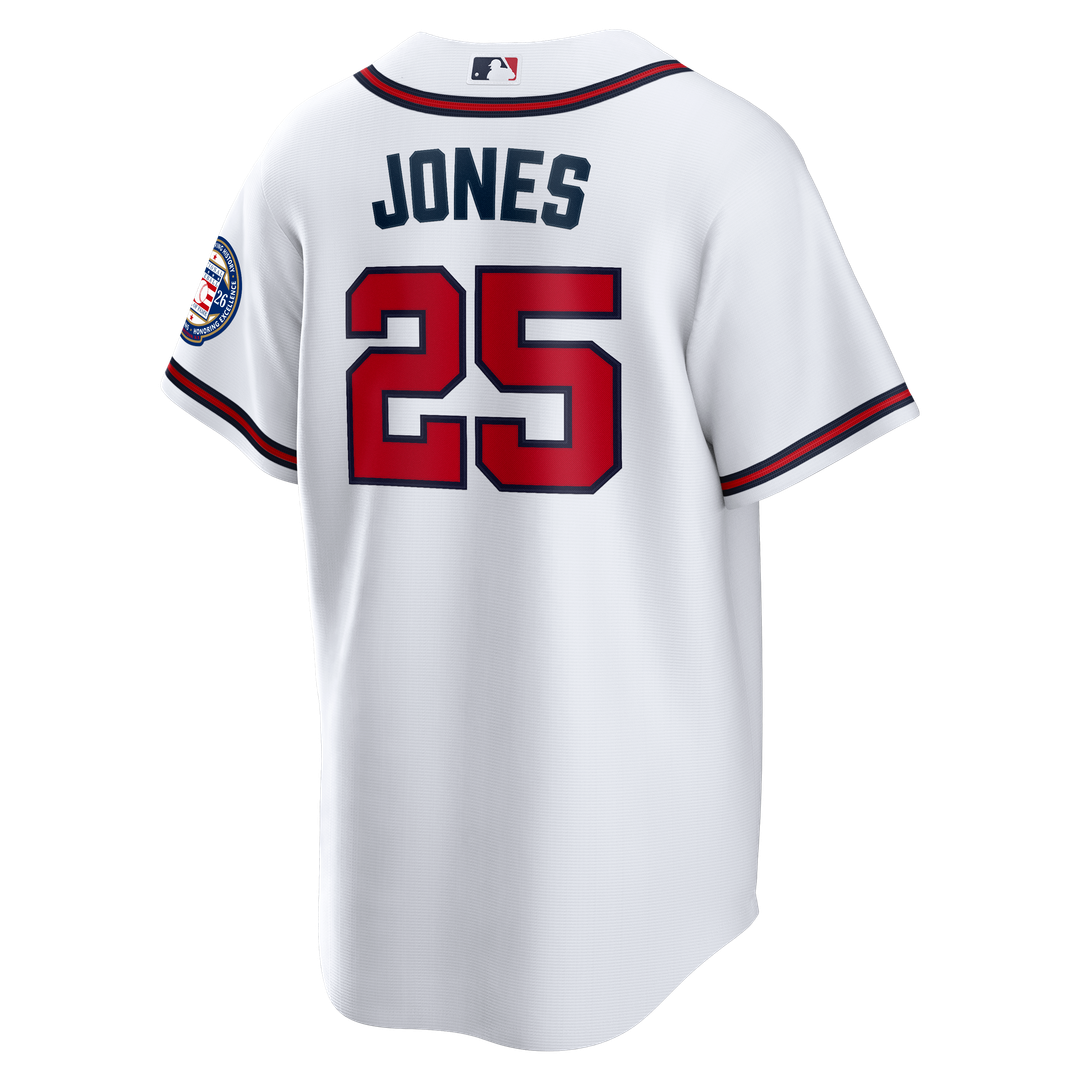 Atlanta Braves Andruw Jones Nike Home Replica 2026 Hall of Fame Patch Jersey - White