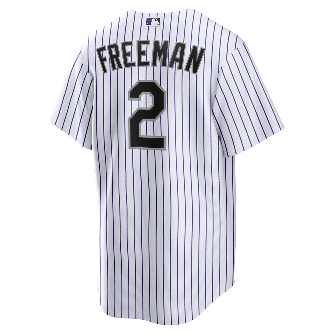 Colorado Rockies Tyler Freeman Nike Youth Home Replica Jersey - White