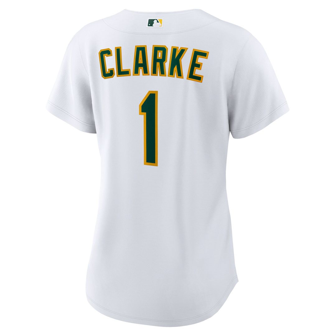 Athletics Denzel Clarke Nike Women's Home Replica Jersey - White