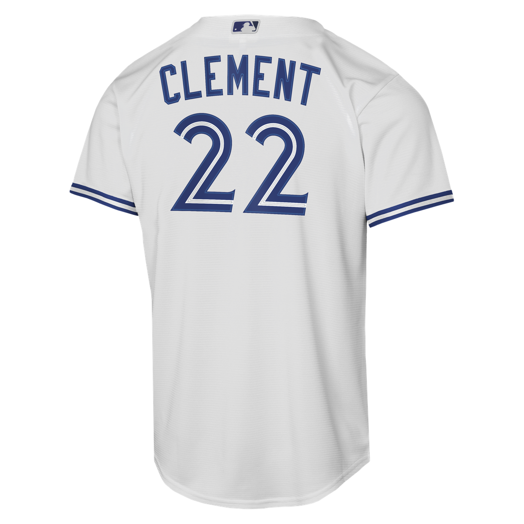 Toronto Blue Jays Ernie Clement Nike Youth Home Baseline Jersey - White