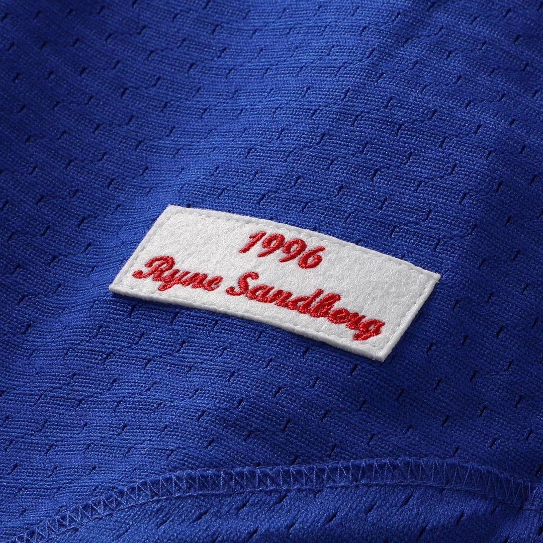 Chicago Cubs Ryne Sandberg Mitchell & Ness Cooperstown 1996 Mesh Batting Practice Button - Up Jersey - Royal