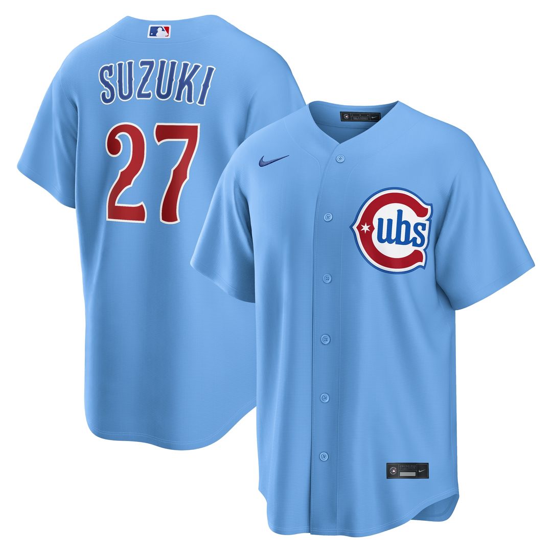 Chicago Cubs Seiya Suzuki Nike Alternate Replica Jersey - Light Blue