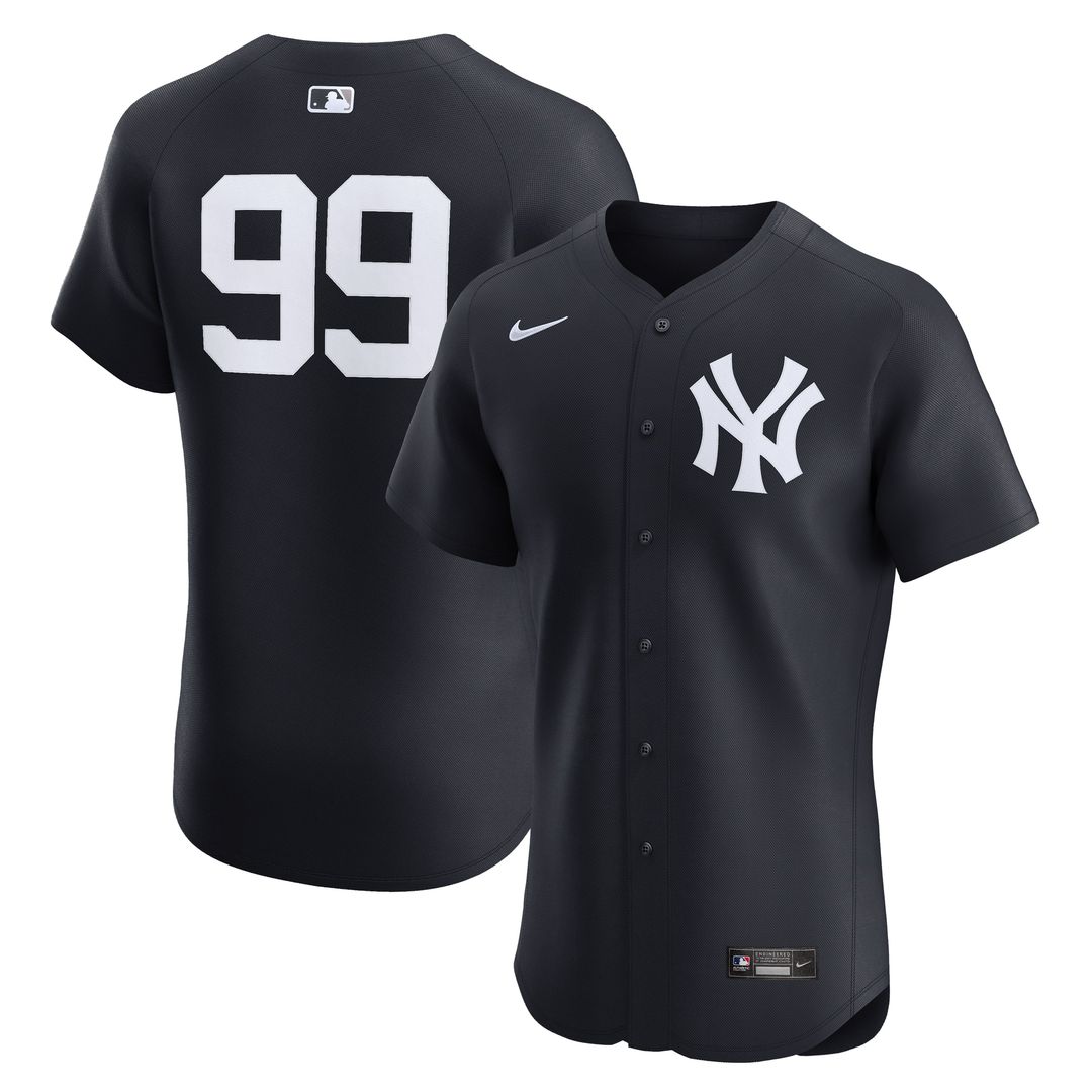 New York Yankees Aaron Judge Nike Alternate 2 Elite Jersey - Navy