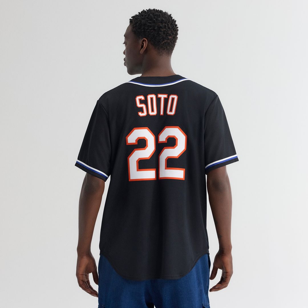 New York Mets Juan Soto Nike Fashion Replica Black Out Jersey