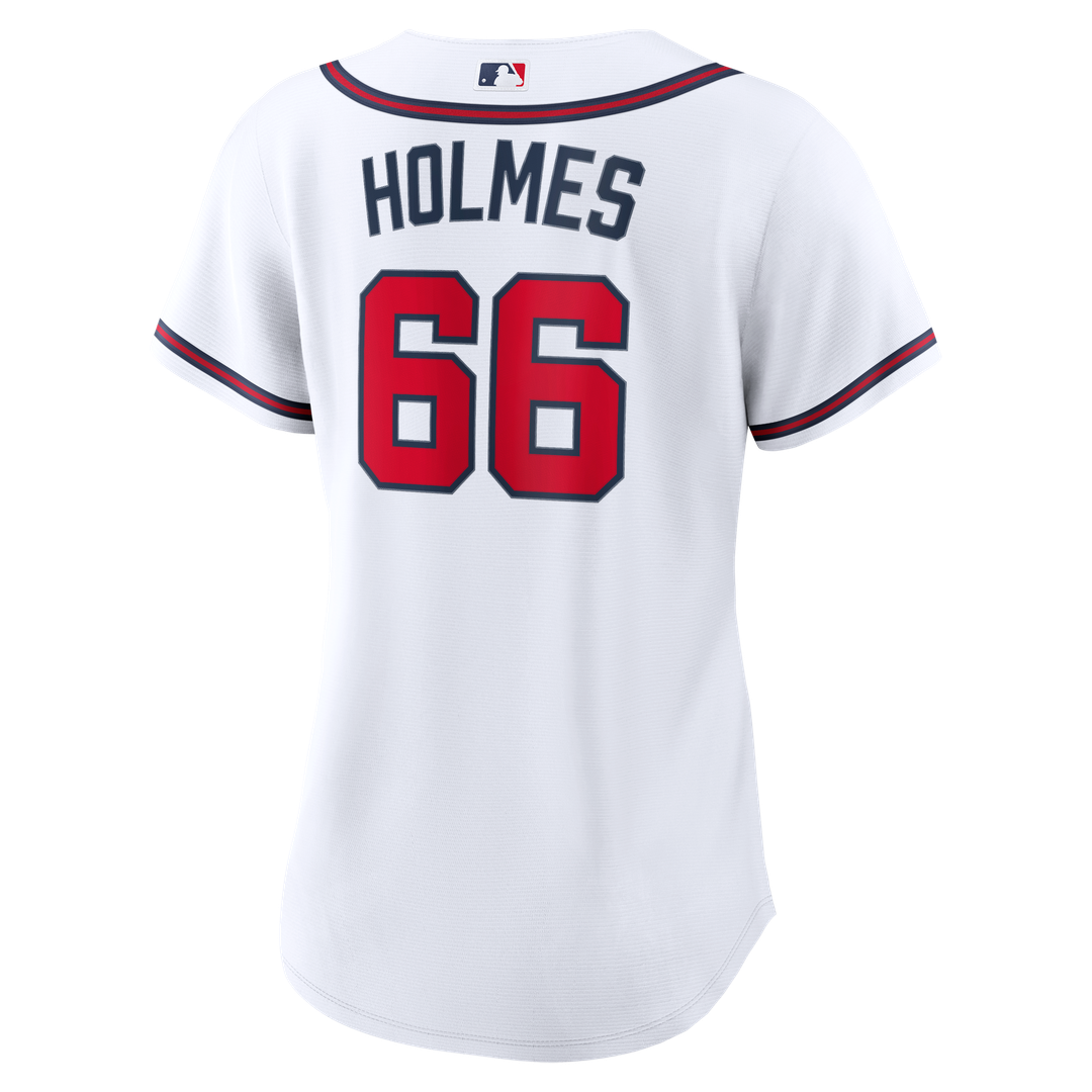 Atlanta Braves Grant Holmes Nike Women's Home Replica Jersey - White