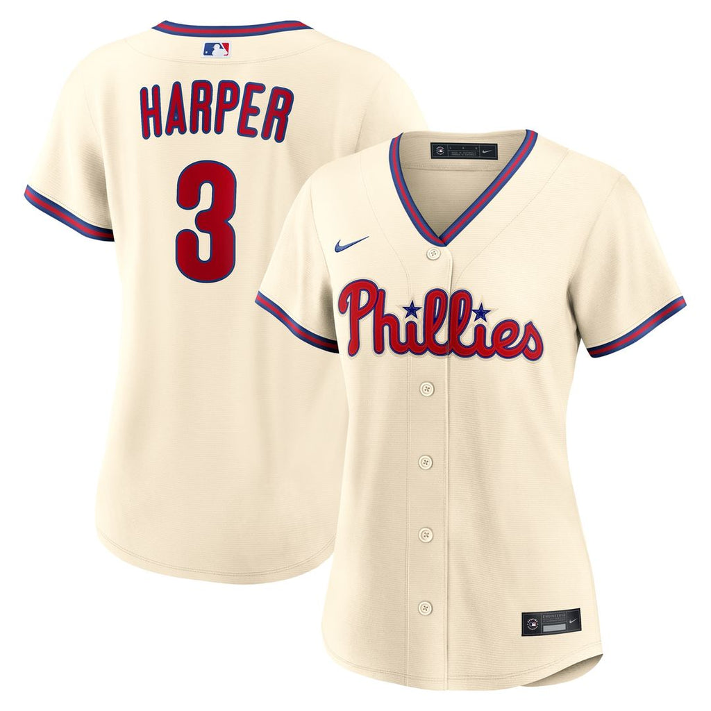 Philadelphia Phillies Bryce Harper Nike Women's Alternate Replica Jersey - Cream