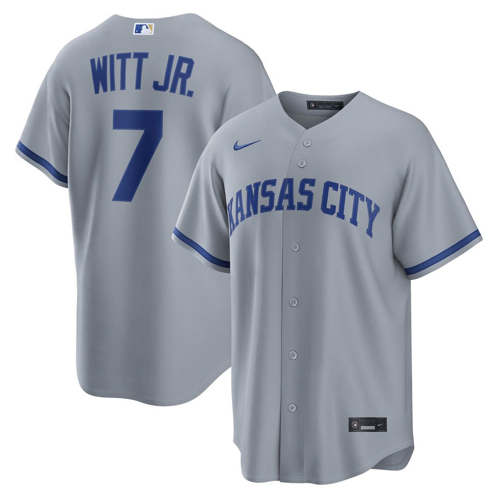 Kansas City Royals Bobby Witt Jr. Nike Road Replica Jersey - Gray