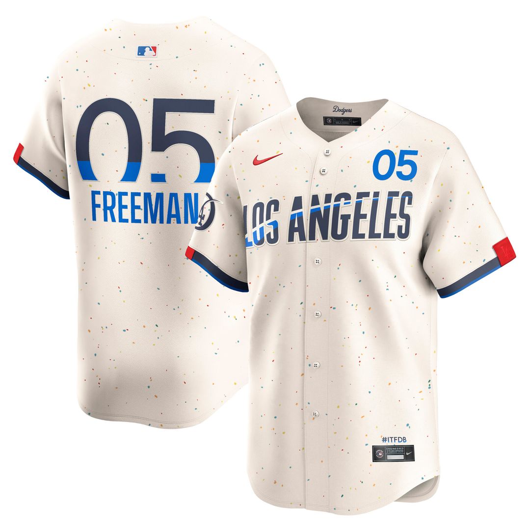 Los Angeles Dodgers Freddie Freeman Nike City Connect Limited Player Jersey - Cream