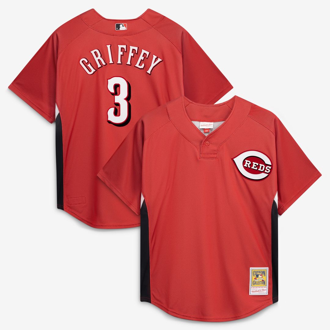 Cincinnati Reds Ken Griffey Jr. Mitchell & Ness Authentic Batting Practice Jersey - Red