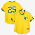 Athletics Mark McGwire Mitchell & Ness Authentic Batting Practice Jersey - Gold