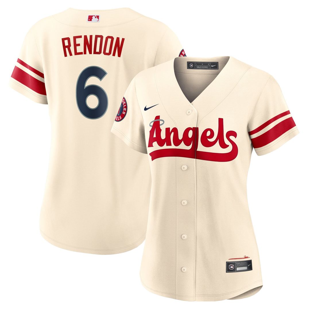 Los Angeles Angels Anthony Rendon Nike Women's City Connect Replica Player Jersey - Cream