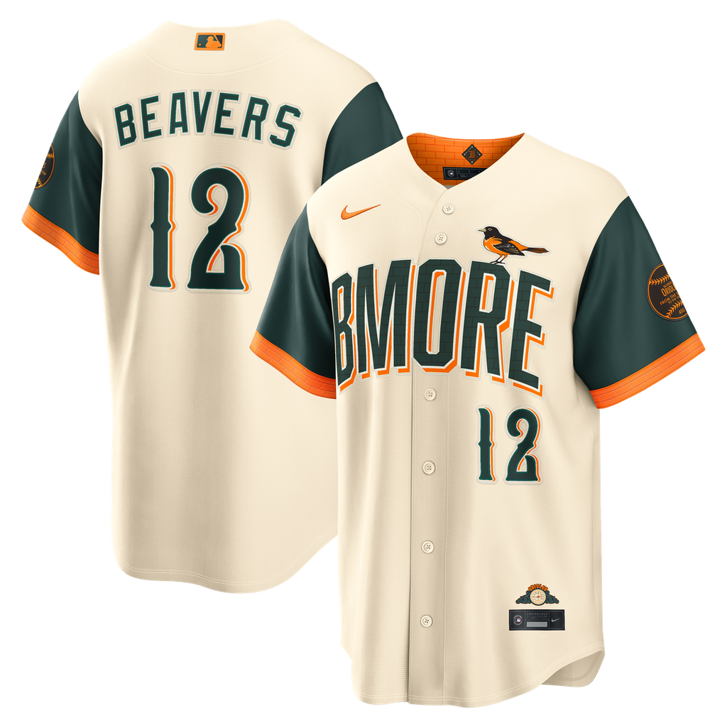 Baltimore Orioles Dylan Beavers Nike 2026 City Connect Stadium Jersey - Cream