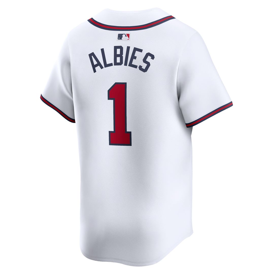 Atlanta Braves Ozzie Albies Nike Home Limited Player Jersey - White
