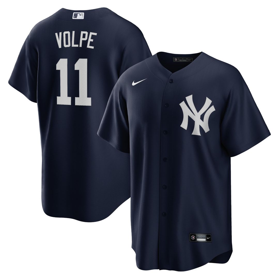 New York Yankees Anthony Volpe Nike Big & Tall Alternate Replica Player Jersey - Navy