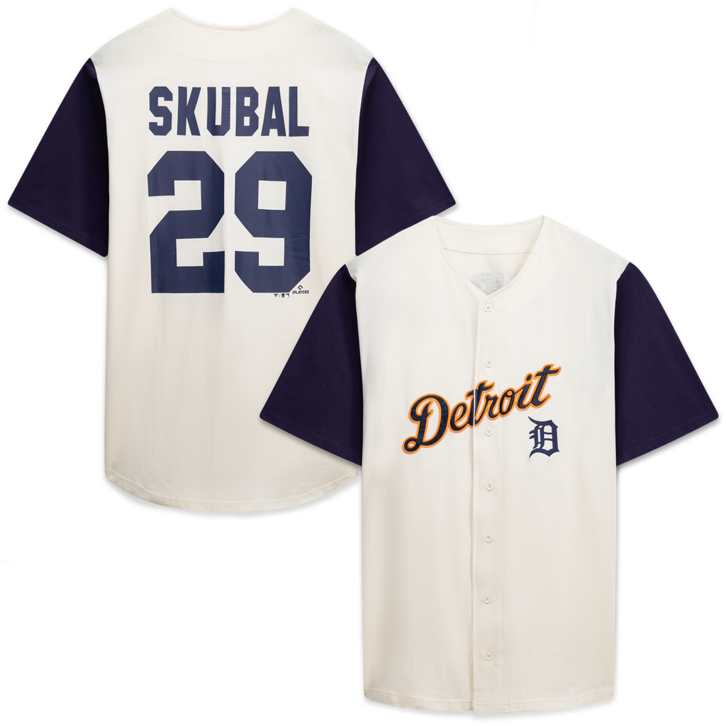 Detroit Tigers Profile Big & Tall Two - Color Fashion Jersey - Cream/Navy