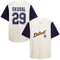 Detroit Tigers Profile Big & Tall Two - Color Fashion Jersey - Cream/Navy