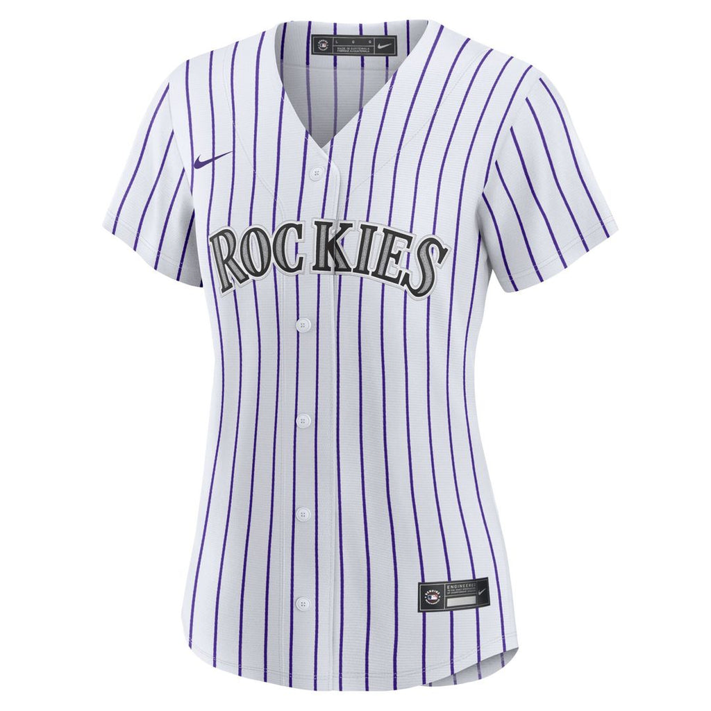 Colorado Rockies Kris Bryant Nike Women's Replica Player Jersey - White/Purple