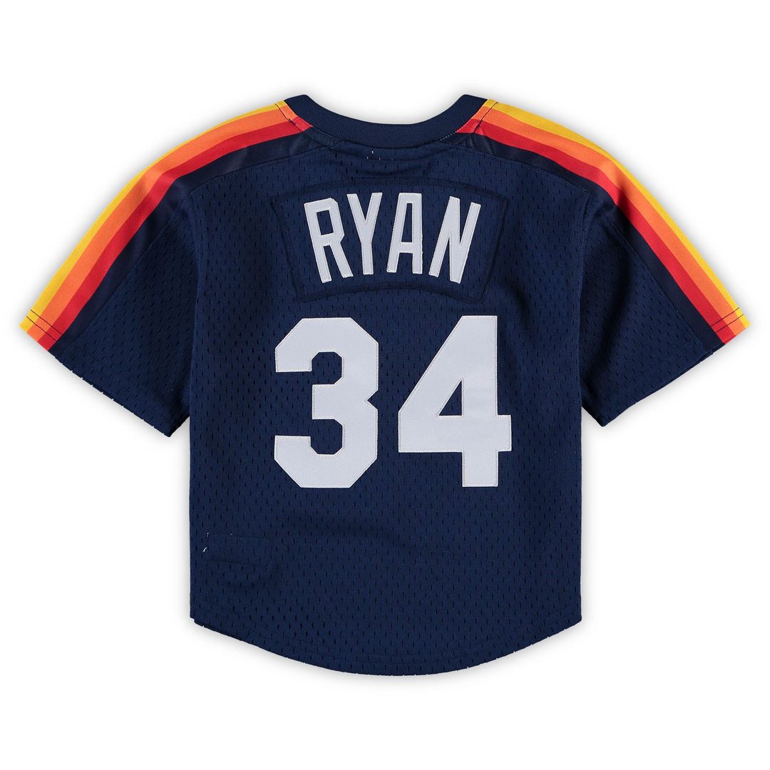 Houston Astros Nolan Ryan Mitchell & Ness Preschool & Toddler Cooperstown Mesh Batting Practice Jersey - Navy
