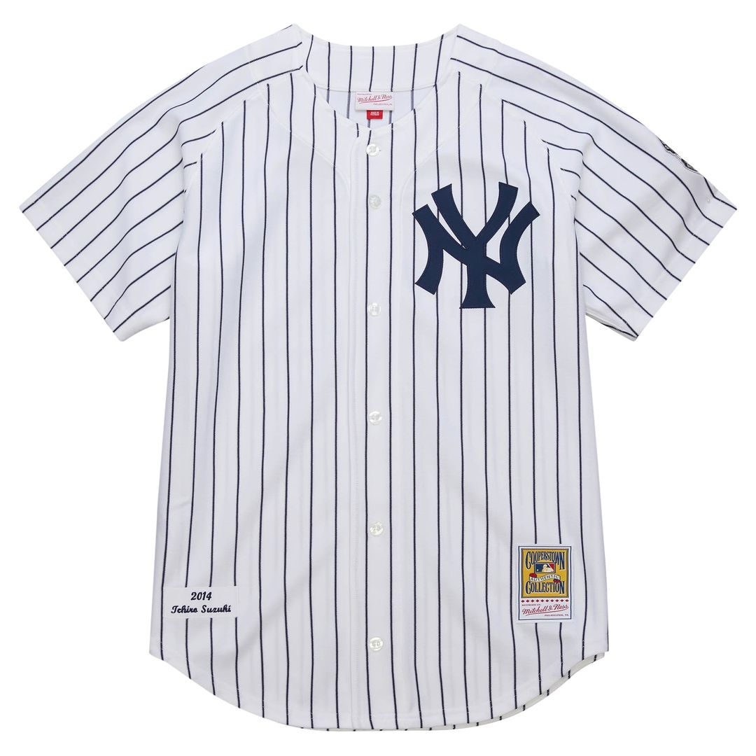 New York Yankees Ichiro Suzuki Mitchell & Ness 2014 Cooperstown Authentic Throwback Jersey - White