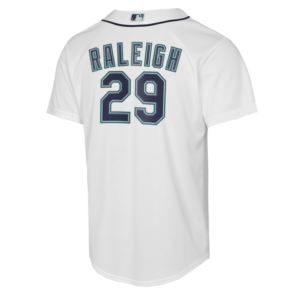 Seattle Mariners Cal Raleigh Nike Youth Home Baseline Jersey - White