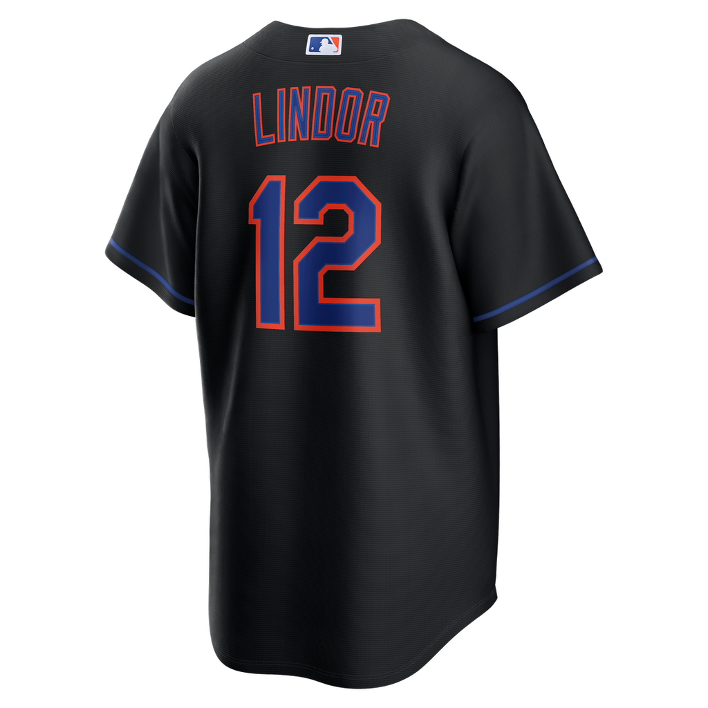 New York Mets Francisco Lindor Nike Alternate Replica Jersey - Black