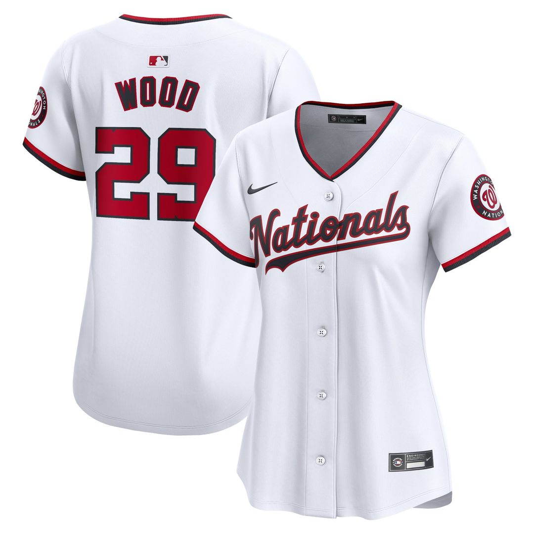 Washington Nationals James Wood Nike Women's Home Limited Player Jersey - White