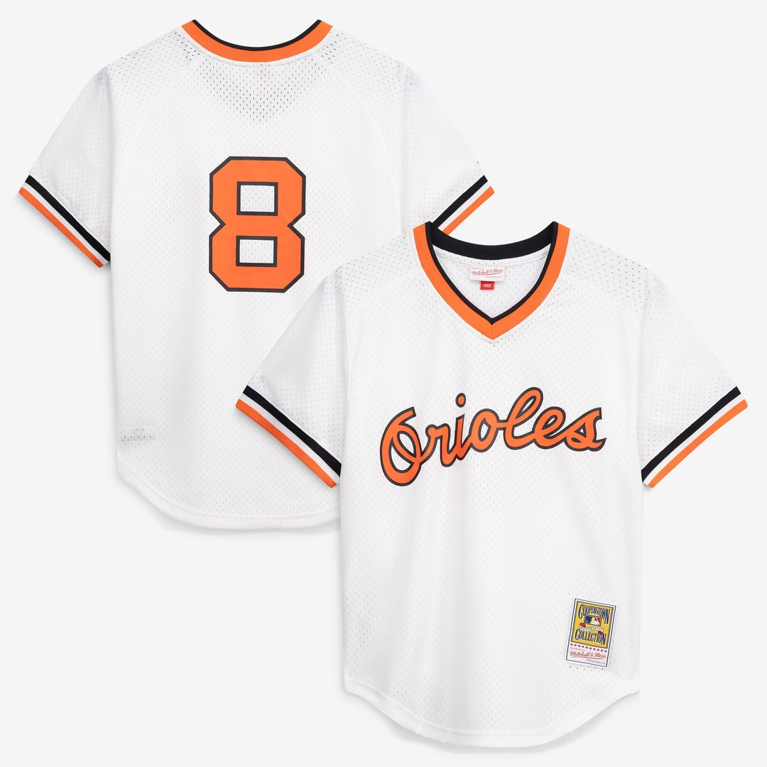 Baltimore Orioles Cal Ripken Jr. Mitchell & Ness Authentic Batting Practice Jersey - Orange