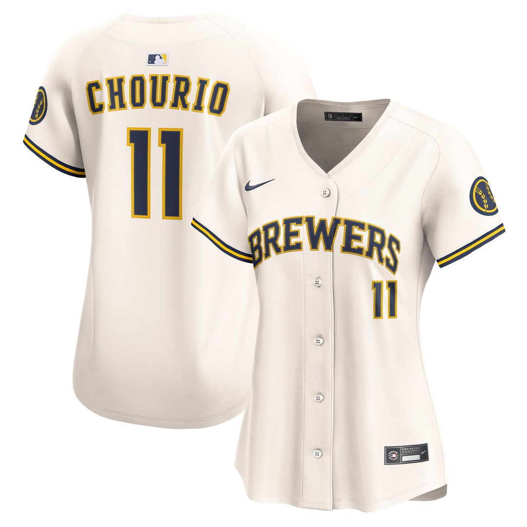 Milwaukee Brewers Jackson Chourio Nike Women's Home Limited Player Jersey - Cream