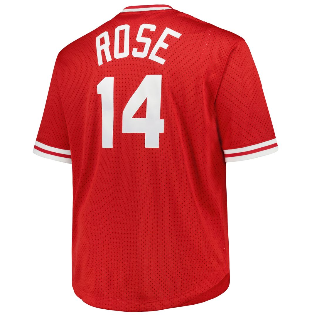 Cincinnati Reds Pete Rose Mitchell & Ness 1984 Cooperstown Mesh Pullover Jersey - Red