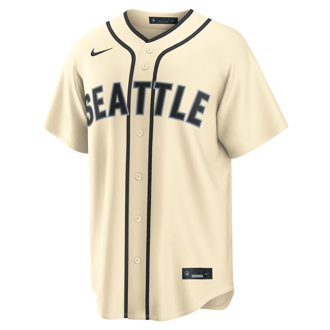 Seattle Mariners Cal Raleigh Nike Alternate Replica Jersey - Cream