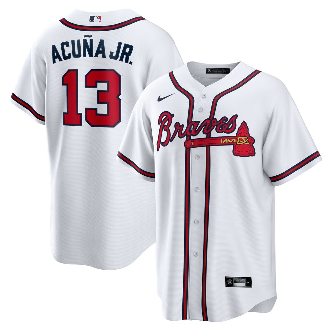 Atlanta Braves Ronald Acuna Jr. Nike Home Replica Player Name Jersey - White