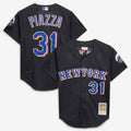 New York Mets Mike Piazza Mitchell & Ness Cooperstown 2000 Batting Practice Jersey - Black