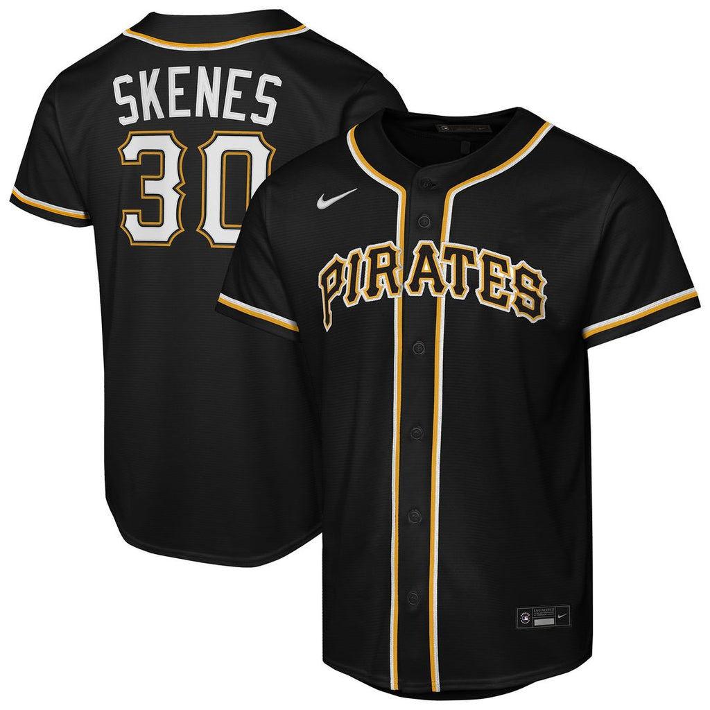 Pittsburgh Pirates Paul Skenes Nike Youth Fashion Replica Player Jersey - Black