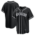 Colorado Rockies Nike Fashion Replica Black Out Jersey