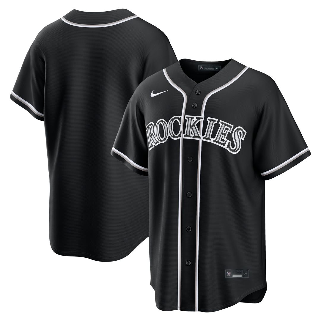 Colorado Rockies Nike Fashion Replica Black Out Jersey